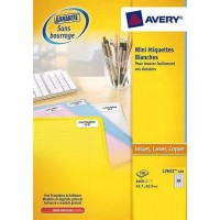 AVERY - Boite de 6400 etiquettes autocollantes, Personnalisables et imprimables, Format 45,7 x 16,9 mmImpression laser / jet d'e