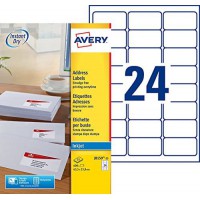 AVERY - Pochette de 600 etiquettes d'adressage autocollantes, Personnalisables et imprimables, Format 63,5 x 33,9 mm, Impression