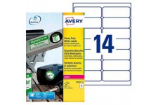 AVERY - Pochette de 280 etiquettes autocollantes ultra-resistantes en polyester, Personnalisables et imprimables, Format 99,1 x 