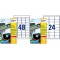 AVERY - Pochette de 960 etiquettes autocollantes ultra-resistantes en polyester, 45,7 x 21,2 mm & Pochette de 480 etiquettes aut