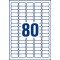 AVERY - Pochette de 2000 etiquettes autocollantes et amovibles, Personnalisables et imprimables, Format 35,6 x 16,9 mm, Impressi