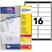 AVERY - (L7162-100) - Boite de 1600 etiquettes d'adressage autocollantes. Personnalisables et imprimables. Format 99,1 x 33,9 mm