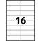 AVERY - Boite de 1600 etiquettes autocollantes multi-usages, Format 105 x 35 mm, Impression copieur, (DP165-100)