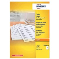 AVERY - Boite de 200 etiquettes autocollantes multi-usages, Format 210 x 148,5 mm, Impression copieur, (DP002-100)