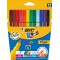 BIC Kids Visa Feutres de Coloriage pour Enfants, Pointe Fine. Couleurs Assorties, Etui Carton de 12 feutres