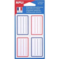 APLI-AGIPA 37923 etiquette Adhesive ecolier 36x56mm Pochette Lot de 24 Assorties