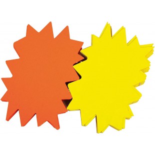 Agipa 013925-FLU Paquet de 25 etiquettes pour point de vente en carton fluo 16 x 24 cm Jaune/Orange