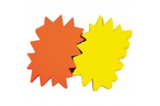 014925-FLU Paquet de 25 etiquettes pour point de vente en carton fluo 24 x 32 cm Jaune/Orange