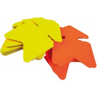 022925-FLU Paquet de 25 etiquettes pour point de vente en carton fluo 16 x 24 cm Jaune/Orange