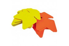 022925-FLU Paquet de 25 etiquettes pour point de vente en carton fluo 16 x 24 cm Jaune/Orange