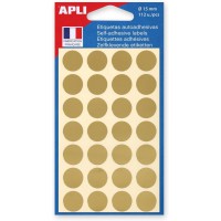 APLI-AGIPA 10077 Pastille Adhesive 15mm Pochette Lot de 112 Rouge