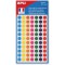 Etuis de 385 pastilles adhesives coloris assortis, diametre 8 mm