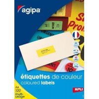 Apli 100757 100 Etiquettes Multi Usage, 210mm x 297mm, Fluorescente Vert