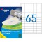 100799 Lot de 32500 Etiquettes DIN A4 multi usage droits 38 mm x 21,2 mm Blanc