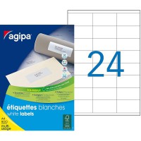 Boite de 12000 etiquettes blanches pour imprimante jet d'encre/ laser/copieur 70X35