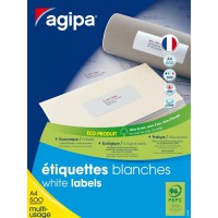 Boite de 500 etiquettes blanches pour imprimante jet d'encre/ laser/copieur 210X297