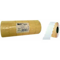 Apli 100916 Lot de 6 Rouleaux de 1500 Etiquettes enlevable sinusoidale 26 x 12 mm Blanc