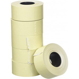 APLI 100917 Paquet de 6 rouleaux pour etiqueteuse , Blanc