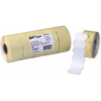 Apli 100927 Lot de 6 Rouleaux de 1000 Etiquettes permanent sinusoidale 32 x 19 mm Blanc