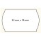 Apli 100927 Lot de 6 Rouleaux de 1000 Etiquettes permanent sinusoidale 32 x 19 mm Blanc