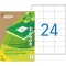 Apli 101186 Boite de 2400 Etiquettes multi-usage recyclee A4 70 x 35 mm Blanc