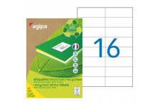 Apli 101190 Boite de 1600 Etiquettes multi-usage recyclee A4 105 x 70 mm Blanc