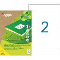 Apli 101194 Boite de 200 Etiquettes multi-usage recyclee A4 210 x 148,5 mm Blanc