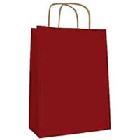 Apli 101647 50 Sacs Kraft, 24cm x 11cm x 31cm, Rouge