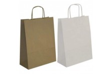 Apli 101649 50 Sacs Kraft, 24cm x 11cm x 31cm, Blanc