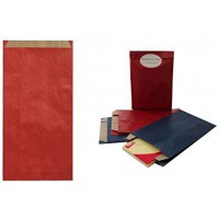 Apli 101651 250 Enveloppes Pochettes Cadeau, 11cm x 5cm x 21cm, Kraft Rouge