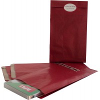 Apli 101652 250 Enveloppes Pochettes Cadeau, 32cm x 18cm x 6cm, Kraft Rouge