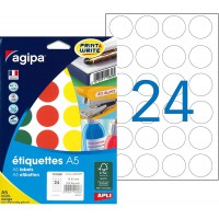 APLI-AGIPA 10098 Pastille Adhesive 30mm Pochette Lot de 168 Bleu