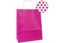 Apli 101838 50 Sacs Kraft, 24cm x 11cm x 31cm, Rose Fuchsia