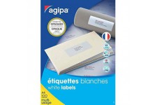 Apli 102419 200 etiquettes Opaques MU, 199.6 x 143.5mm, Blanc