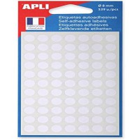 APLI-AGIPA 10059 Pastille Adhesive 8mm Pochette Lot de 539, Blanc