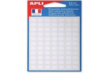 APLI-AGIPA 10059 Pastille Adhesive 8mm Pochette Lot de 539, Blanc