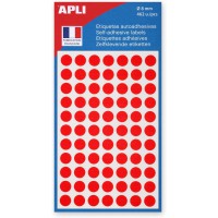 Apli 111833 - Pochette de 462 pastilles rouges Ø 8 mm