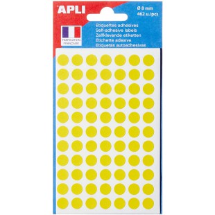 Apli 111834 - Pochette de 462 pastilles jaunes - Ø 8 mm