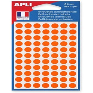 Apli 111835 - Pochette de 462 pastilles Orange Ø 8 mm