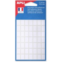 APLI 111908 - Pochette de 343 etiquettes blanches 13x9 mm