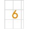 111956 etiquettes multi-usages Blanc 32 x 38 mm