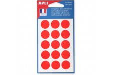 APLI 111964 - Pochette de 90 pastilles de couleur rouge Ø 19 mm