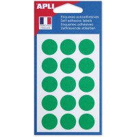 Sachets de 90 etiquettes Gommettes de signalisation Rondes 19 mm Vert