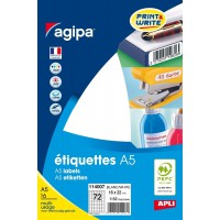 Etui A5 ( 16F ) de 1152 etiquettes multi-usage Permanentes 16x22 mm Blanc