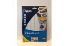 AGIPA Etui A5 ( 16F ) de 2304 etiquettes multi-usage Permanentes 8x20 mm Blanc