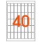 AGIPA Etuis A5 ( 16F ) de 640 etiquettes multi-usage Permanentes 35 x 15 mm Blanc