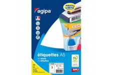 Apli 114024 - Etui de 48 etiquettes multi-usage 64 x 133 mm - Couleur: Blanc - Coins: Arrondis