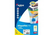 Etuis A5 ( 16F ) de 448 etiquettes multi-usage Permanentes 18,5 x 48,5 mm Blanc