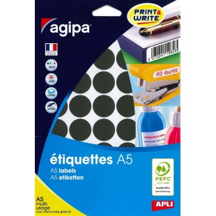 Apli 114327 - Etui 400 pastilles multi-usage noir Ø 24 mm