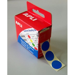 APLI-AGIPA 11747 Pastille Adhesive Diametre 15mm Permanente Lot de 150 , bleu